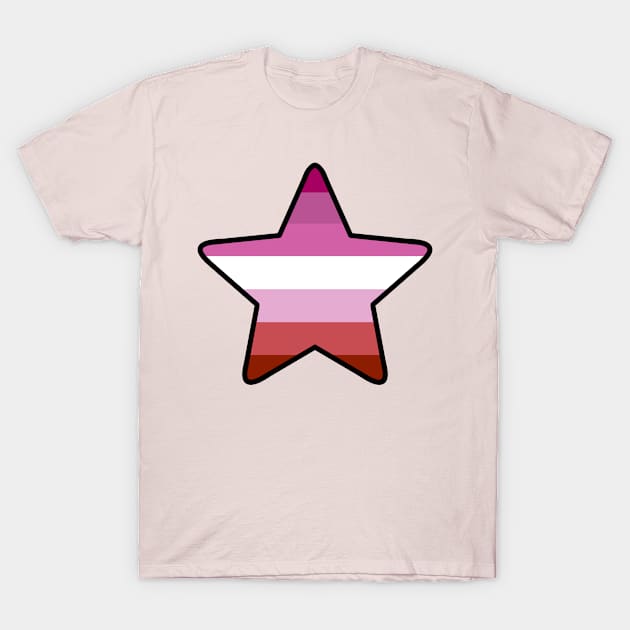 Classic Lesbian Pride Star T-Shirt by SimplyPride